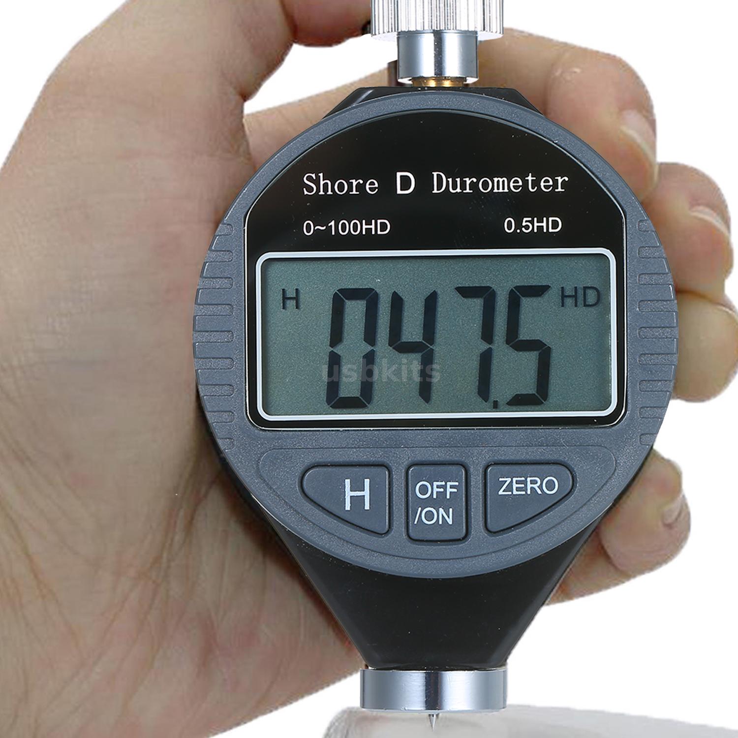 Portable 0-100HD Shore D Hardness Tester Meter Digital Durometer Scale