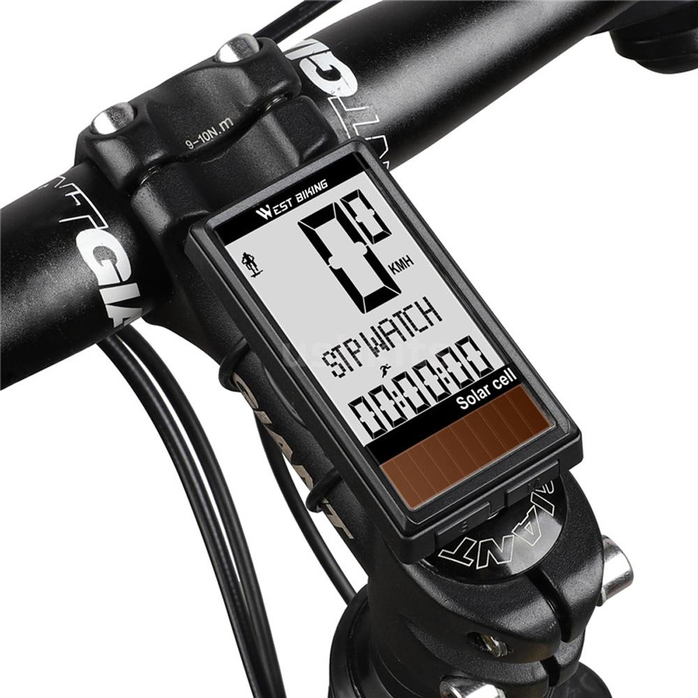 West Biking Waterproof Bike Computer 18 Rich Functions HD Screen Backlight Auto Power Off & Wake-up Multifunctional Bicycle Speedometer 